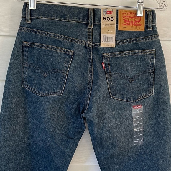 Levi’s 505 Regular-Fit Jeans Sz 16 (W28 X L28) - Picture 5 of 9